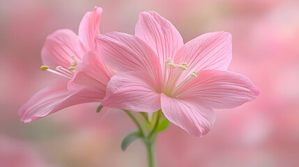 Two delicate pink flowers in soft focus.