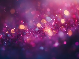 Abstract Purple Glitter Background With Sparkling Lights