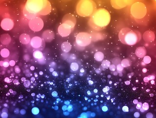 Abstract Colorful Bokeh Background With Glitter