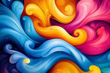 Enchanted Waveforms: A Fantastical Textured Illustration