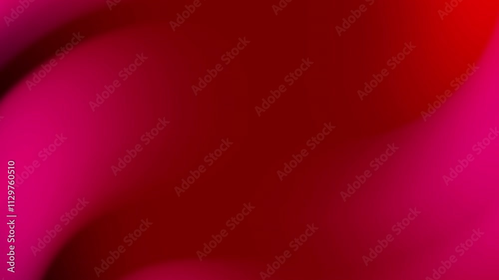 Wall mural abstract red and pink gradient background with smooth curves and blurry texture.