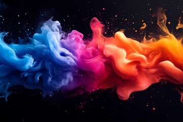 Obraz premium Enigmatic Whispers: Abstract Fantasy Smoke Painting