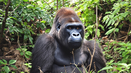 Obraz premium gorilla in wildlife
