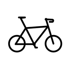 bicycle icon, simple flat style, vector illustration symbol sign logo template pictogram, isolated on white for mobile app, editable