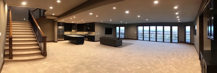 Luxurious Basement Apartment With Kitchenette And Scenic View