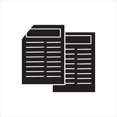 SIMPLE TWO-COLOR STACKED PAPER FILES ICON