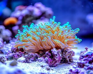 Obraz premium High-angle views of sea landscapes, High Angle View of Coral Reef in Soft Turquoise Pastel Colors