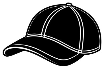 Nice baseball cap isolated on white background vector art illustration