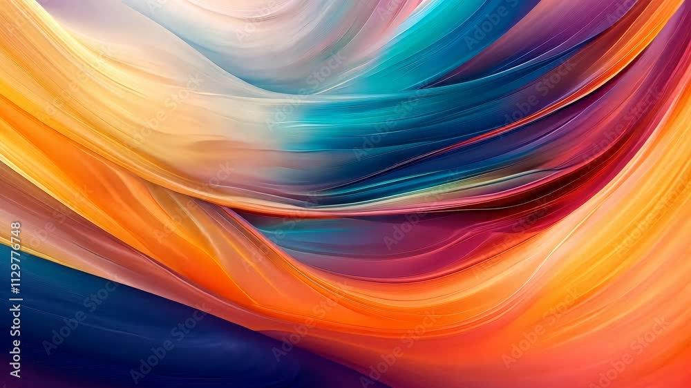 Poster abstract colorful waves of light and color, dynamic and vibrant expressionism. contemporary digital 
