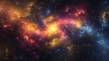 Fototapeta premium Vibrant Abstract Background with Cosmic Colors and Dreamy Effects