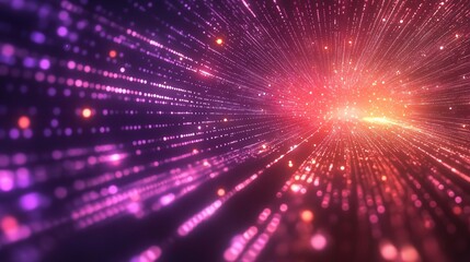 Naklejka premium Abstract Digital Technology Background with Bright Colorful Lights