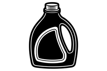 Beautiful plastic detergent bottle on white background vector art illustration