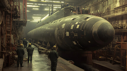 Obraz premium Nuclear submarine