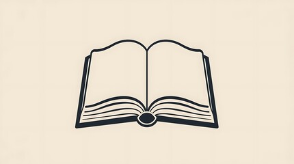 Open blank book with white empty pages on a clean background, ideal for design mockups, text placement, educational content, literature concepts, and creative projects

