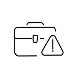 Alert, risk sign line icon
