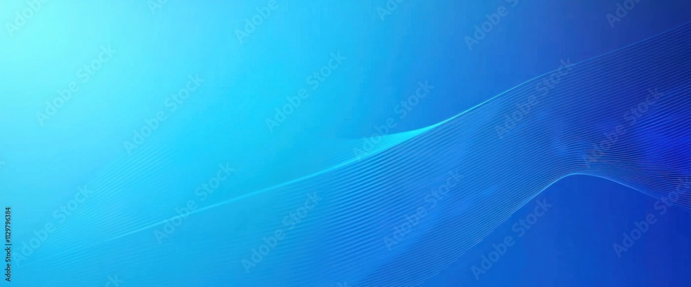 Poster Abstract blue gradient background with subtle wave patterns.