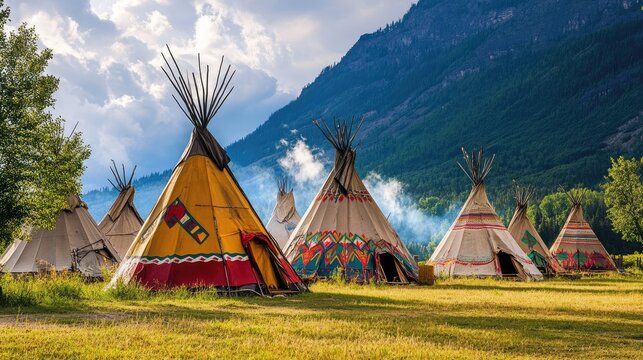 native american teepees in north america
