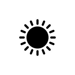 Sun icon logo design. Brightness sign and symbol
