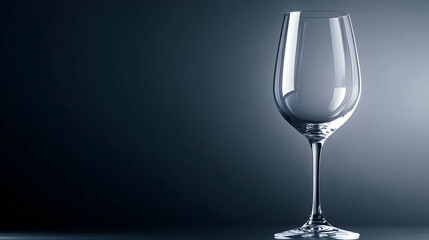 A minimalist image of an empty glass on a dark background, creating an elegant and sophisticated atmosphere.