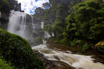 Naklejka premium Wachirathan Waterfall in Chiang Mai, Thailand 