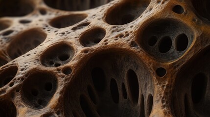 Abstract Brown Surface With Numerous Cavities
