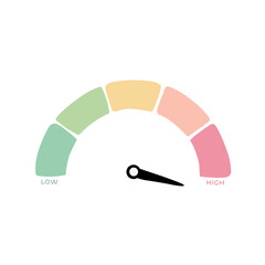 Speedometer Illustration icon