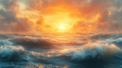 Fototapeta premium Glittering Tropical Sea Surface