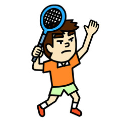 バドミントン　イラスト