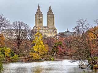 Central Park, New York City at the lake