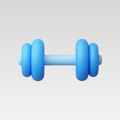 3d Realistic Dumbbell icon vector illustration