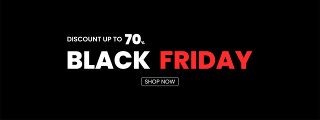 Minimalist black friday on black bakcground red color