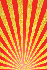 集中線　効果線　キラキラ　おしゃれ　サンバースト　年賀　正月　初売り　バーゲン　ギフト　めでたい　優勝　特典　当選　豪華　当たり　和風　高級感　華やか　派手　和　素材　日の出　金箔　グリッター　びっくり　縦長