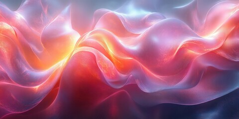 Obraz premium Colorful Abstract Glass Shapes with Iridescent Refraction and Minimalist Design