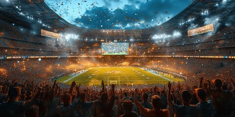 Excited fans supporting the Austrian soccer team in a vibrant stadium atmosphere during a thrilling match