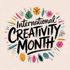 Obraz premium International Creativity Month Celebrated with Artistic Design