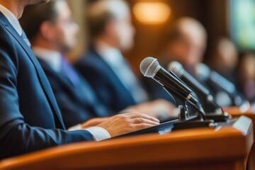 person with microphone