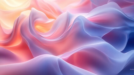 Obraz premium Minimalist Abstract Design with Soft Pastel Colors and Glossy Finish