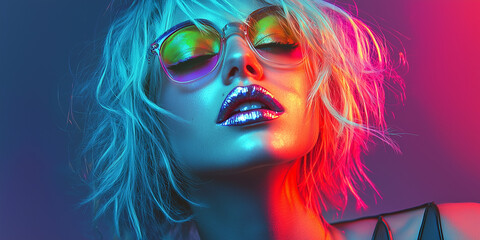 Beauty woman with golden skin. Fashion art portrait closeup. Model girl with shiny golden professional makeup