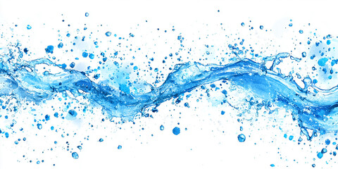 Blue watercolor background banner frame with watercolor texture and splash, big size