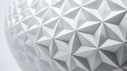 Abstract white geometric sphere texture.
