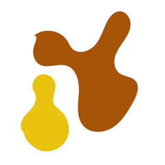 Brown yellow abstract shapes vectors decoration 