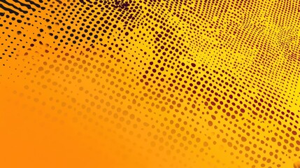 Orange pop art background in retro comic book style with halftone dotted design, vector illustration