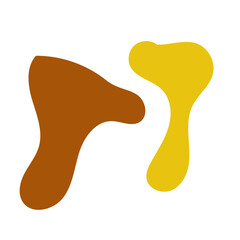 Brown yellow abstract shapes vectors decoration 