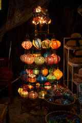 Colorful lanterns in Hoi An ancient town at night