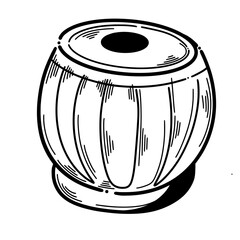hand drawn illustration of a barrel
