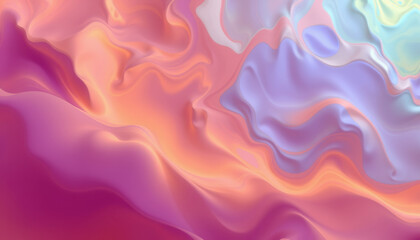 Obraz premium Abstract Pastel Swirls of Color Fluid Design