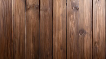 Naklejka premium Dark brown stained vertical wooden planks background texture.