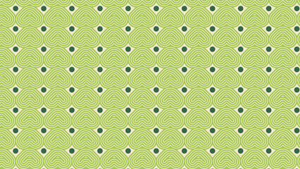 Curved Triangle with Diamond Shape Pattern and Green Color