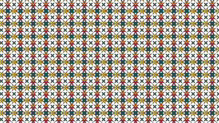 X Geometric Line Abstract Pattern with Red Green Color