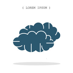 Vector symbol. Cloud icon illustration. Stock vector symbol illustration design.